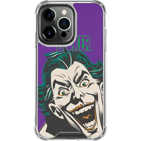 DC Comics The Joker The Classic Art iPhone 14 Pro Clear Case